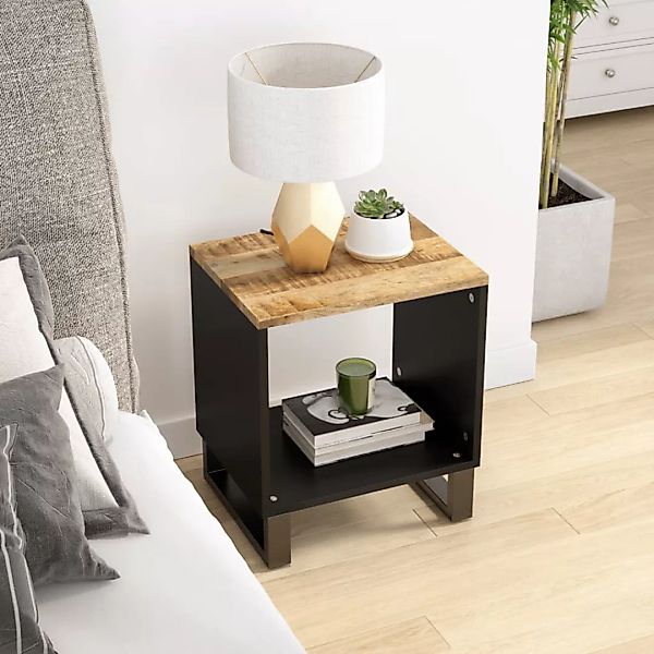 Vidaxl Couchtisch 40x31x46 Cm Massivholz Mango & Holzwerkstoff günstig online kaufen