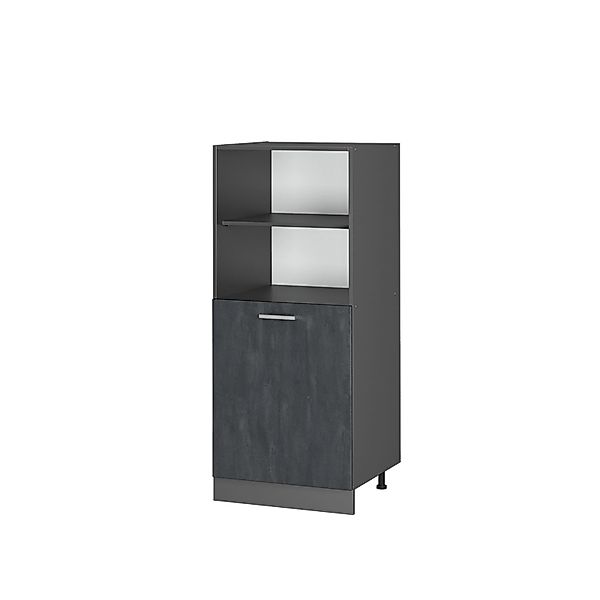 Vicco Herdumbauschrank R-Line Herdschrank Schwarz Beton/Anthrazit 60 cm günstig online kaufen