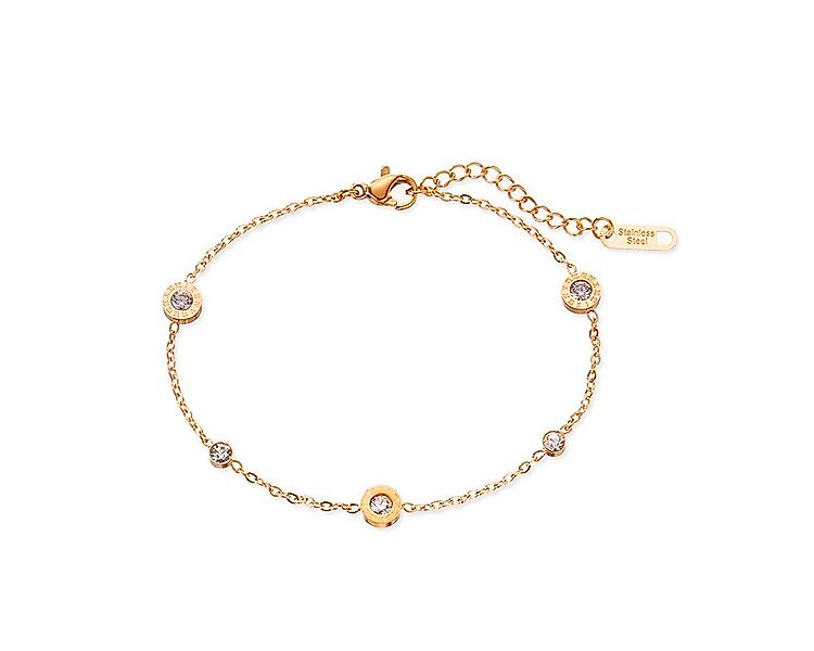 KARMA Armband Damen Damenarmband Edelstahl Silber od. Gold mit Kristallen ( günstig online kaufen