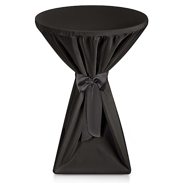 Beautissu Premium Stehtischhusse Ø 60cm Schwarz günstig online kaufen