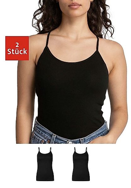 SNOCKS Tanktop Spaghetti Top Damen (2-tlg) aus Bio-Baumwolle, bequem, perfe günstig online kaufen