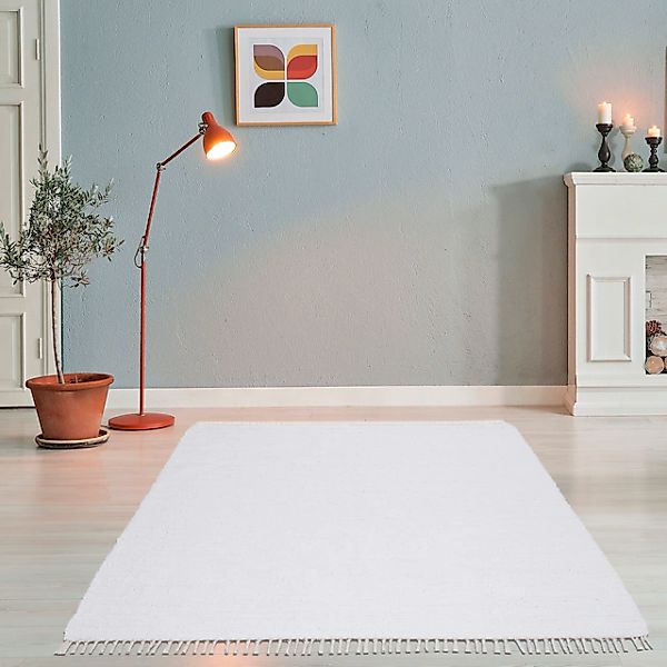 THEKO Teppich »Happy Cotton Fleckerl, handgewebt«, rechteckig, 5 mm Höhe, F günstig online kaufen