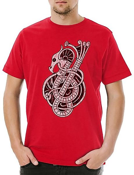Urban Backwoods Print-Shirt Nordic Dragon Herren T-Shirt Drache Arsen Celti günstig online kaufen