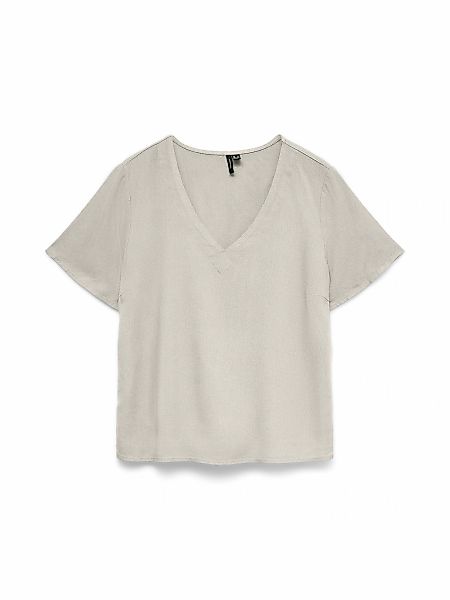 Vero Moda Blusenshirt "VMMYMILO S/S V-NECK TOP WVN GA" mit klassischem Schn günstig online kaufen