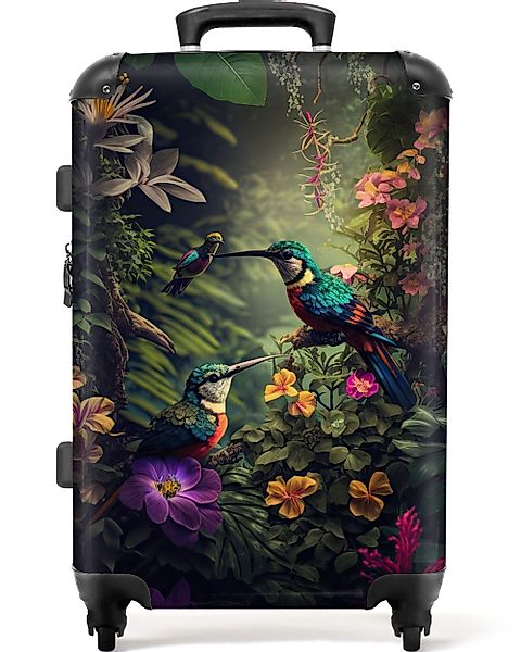 NoBoringSuitcases.com© Hartschalen-Trolley Blumen - Vogel - günstig online kaufen