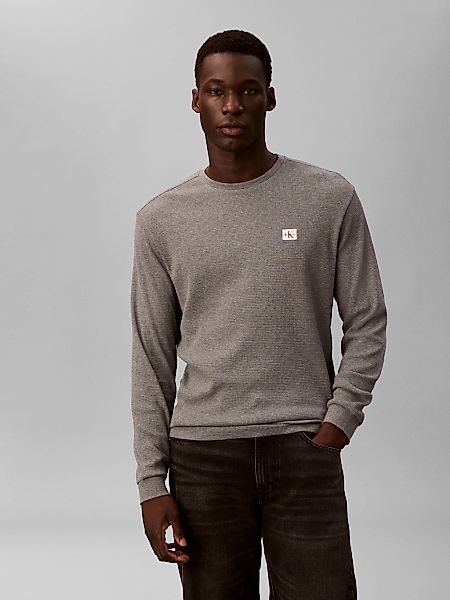 Calvin Klein Jeans Langarmshirt "LS WAFFLE BADGE CREWNK TEE" günstig online kaufen