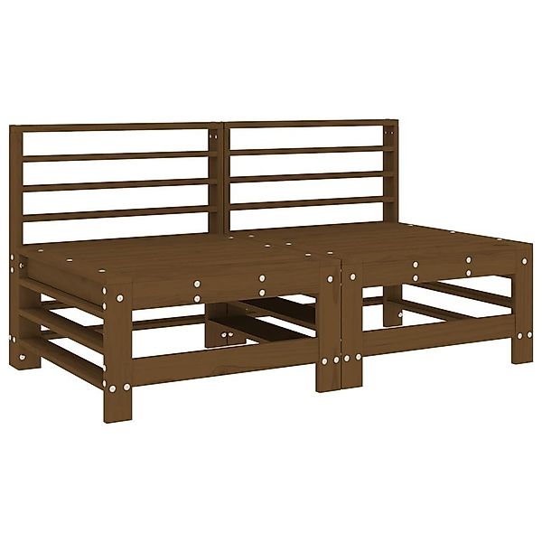 vidaXL Sofaelement Garten-Mittelsofas 2 Stk. Honigbraun günstig online kaufen