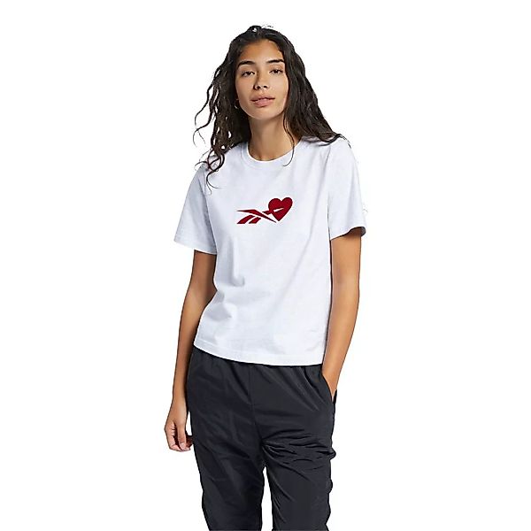 Reebok Classics Valentines Day Kurzärmeliges T-shirt L White Melange günstig online kaufen