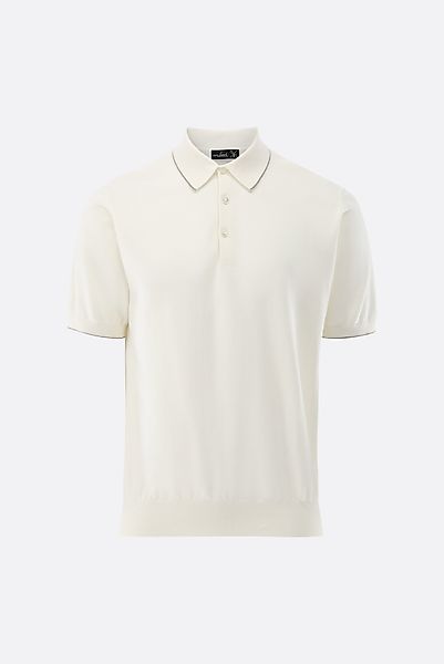 Strick Poloshirt mit Detail aus Air Cotton günstig online kaufen