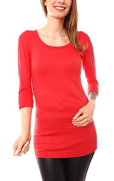 Muse Rundhalsshirt Basic 3/4 Arm Longshirt günstig online kaufen