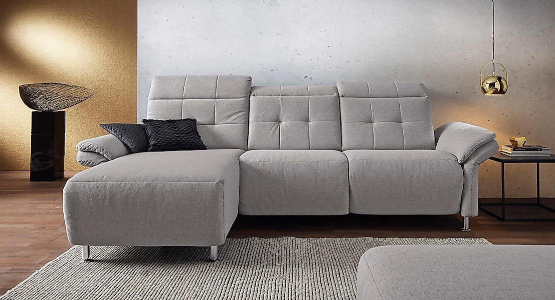 Home affaire Ecksofa "Manhattan L-Form" 2 Sitze mit elektrischer Relaxfunkt günstig online kaufen