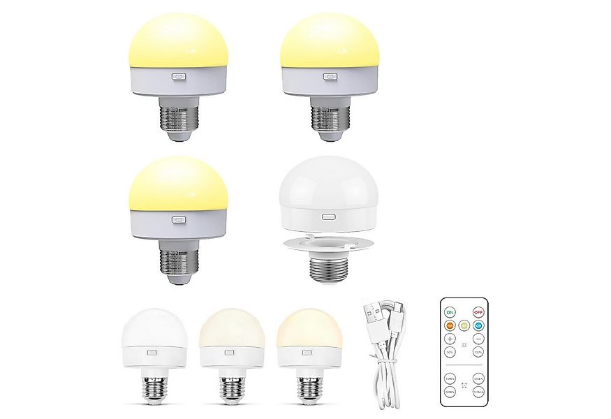 MUPOO LED Nachtlicht LED Glühbirne USB Dimmbar, Schranklicht E27 Akku Aufla günstig online kaufen