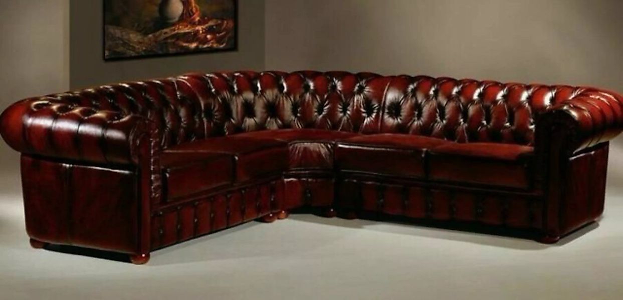 JVmoebel Ecksofa Chesterfield Ecksofa Leder Designer Sofas Couch 100% Leder günstig online kaufen