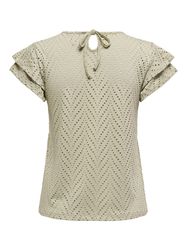 ONLY Kurzarmshirt ONLSMILLA S/S O-NECK FRILL günstig online kaufen