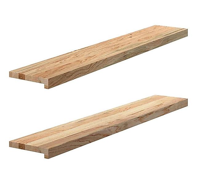 vidaXL Fensterbank Fensterbänke 2 Stk. Unbehandelt 120x20x2 cm Massivholz E günstig online kaufen