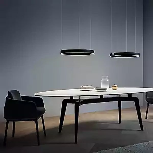 Occhio Mito Sospeso Due 60 Fix Wide Pendelleuchte LED, Kopf bronze/Baldachi günstig online kaufen