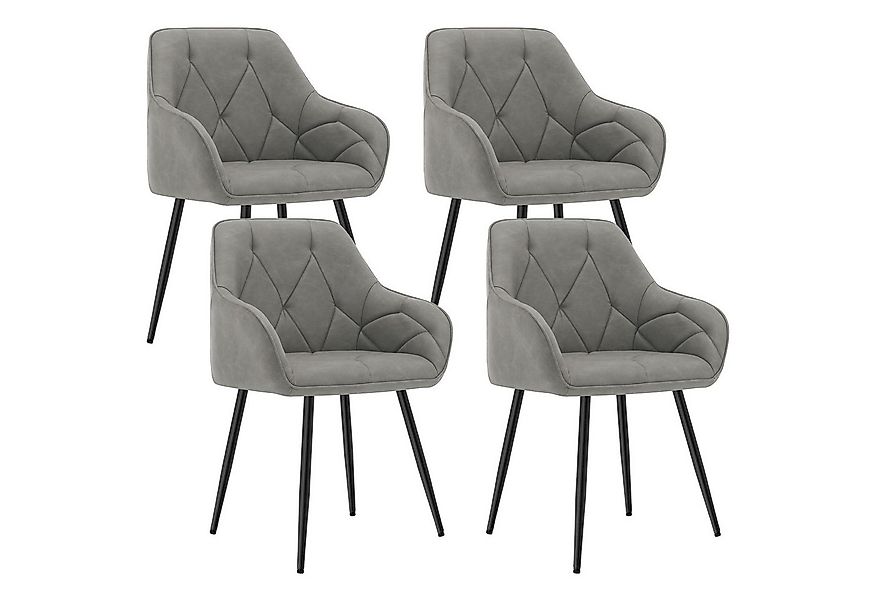 Woltu 4-Fußstuhl (Set, 4 St), Esszimmerstühle ergonomischer aus Kunstleder günstig online kaufen