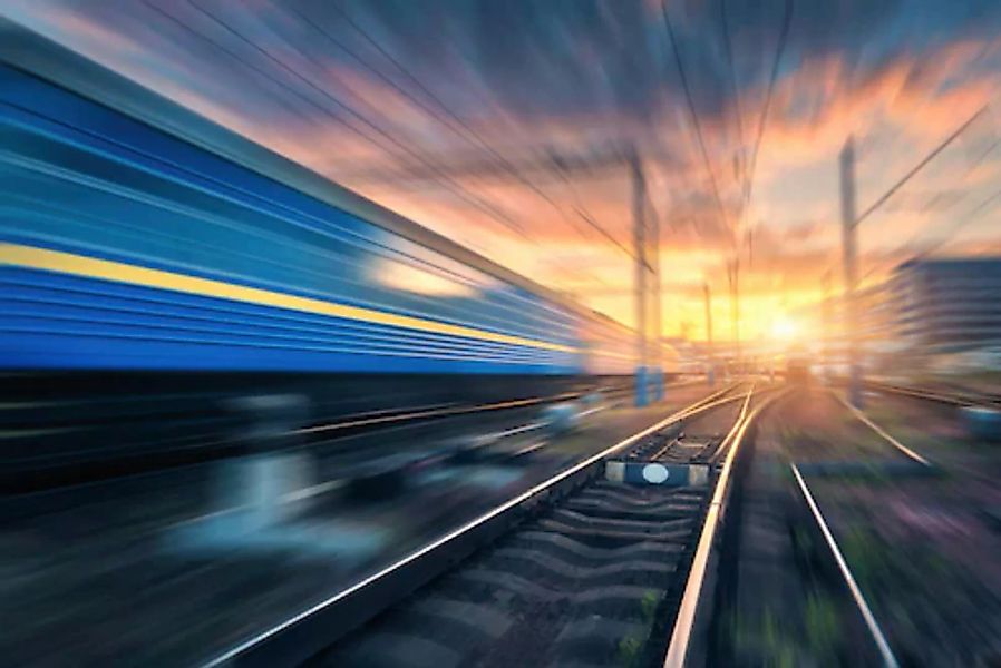 Papermoon Fototapete »Zug Schienen« günstig online kaufen
