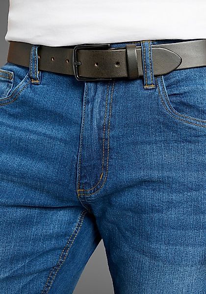 Man's World Ledergürtel im klassischen Design mit edel schimmernder Schnall günstig online kaufen