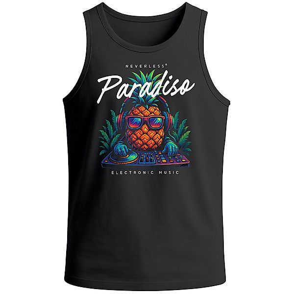 Neverless Tanktop Herren Tank-Top DJ Ananas günstig online kaufen