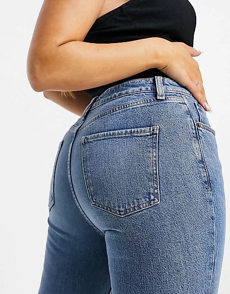 ASOS DESIGN Hourglass – Eng geschnittene Jeans im Vintage-Look in mittlerer günstig online kaufen