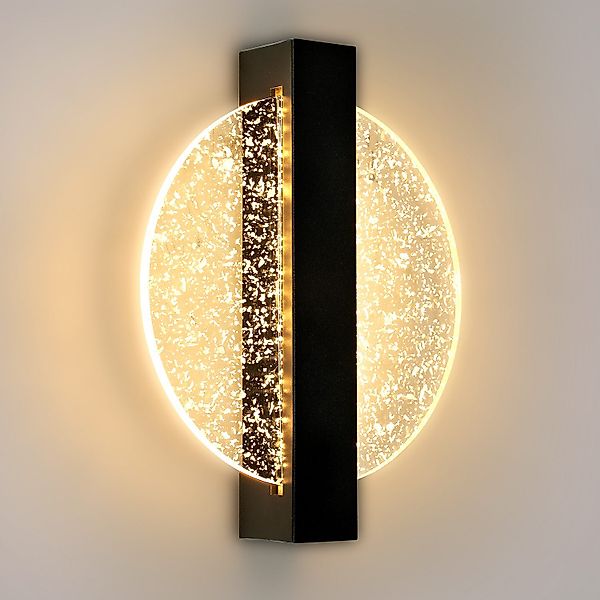 Goeco Wandleuchte Acryl Wandlampe,Luxus Wandlampe,12W,rund,warmes Licht, günstig online kaufen