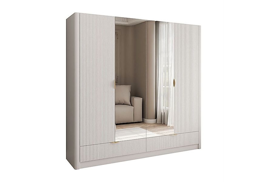 Lookway Kleiderschrank SCARLETT mit Schubladen und Spiegel Breite: 213 cm günstig online kaufen