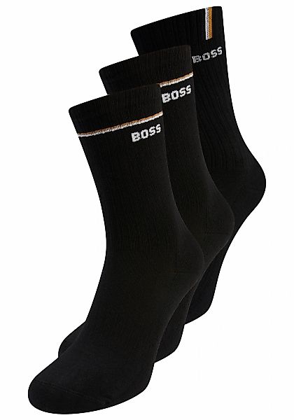 BOSS Basicsocken "3P QS Iconic CC SP W" 3 Paar tlg. kontrastfarbene Details günstig online kaufen