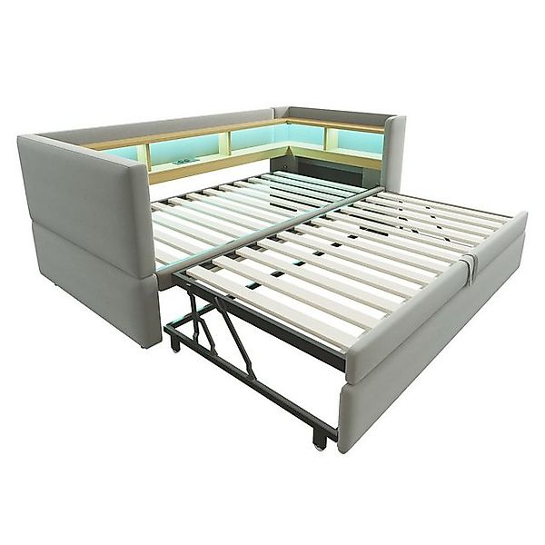 MODFU Schlafsofa Polsterbett Daybett Funktionsbett, Ausziehbares Tagesbett günstig online kaufen