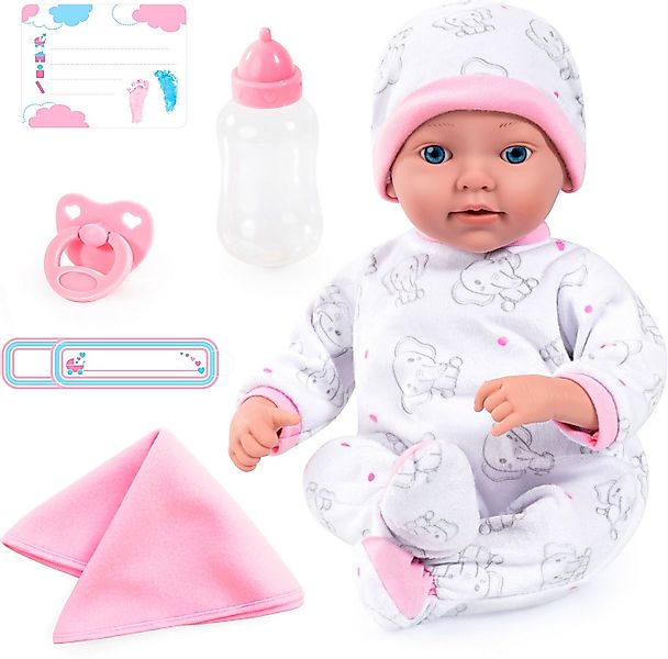 Bayer Babypuppe Reborn Baby, 38 cm Elefantenmuster (4-tlg) günstig online kaufen