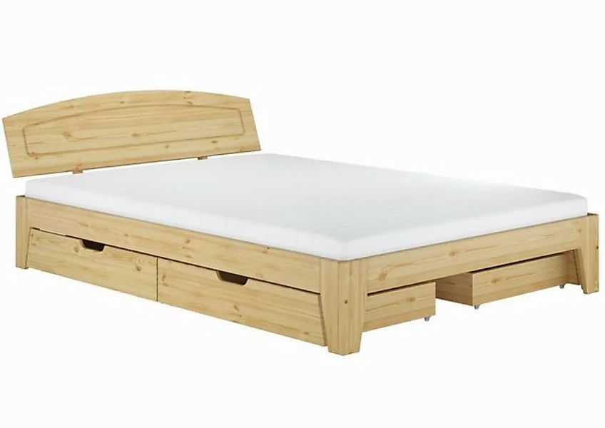 ERST-HOLZ Bett Doppelbett Echtholzbett 140x200 Kiefer massiv Zubehör wählba günstig online kaufen