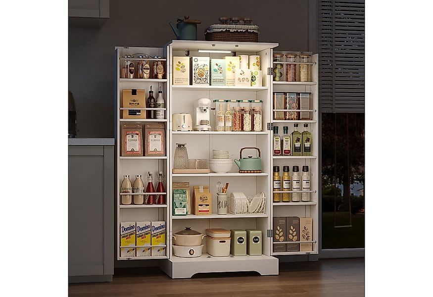 OKWISH Sideboard Modernes Küchenschrank (mit LED-Sensorleuchte, höhenverste günstig online kaufen