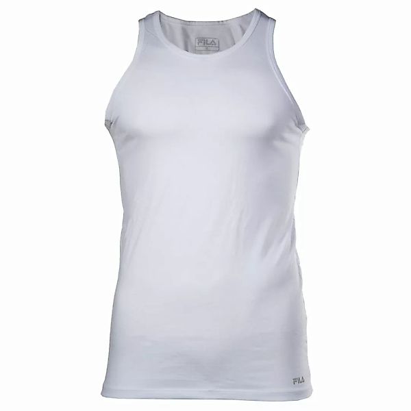 FILA Herren Tank Top - Unterhemd, Rundhals, Single Jersey, einfarbig Weiß S günstig online kaufen