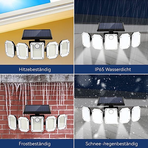 BlingBin LED Solarleuchte Außen-Wandleuchte mit Bewegungsmelder,3 günstig online kaufen
