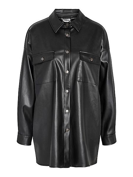 Noisy may Blusenshirt Kunstleder Hemd Loose Fit Bluse Weit NMFLANNY NMFLANN günstig online kaufen