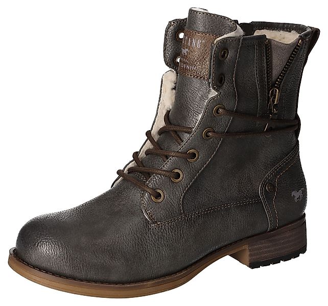 Mustang Shoes Winterboots, Blockabsatz, Winterstiefelette, Schnürboots günstig online kaufen