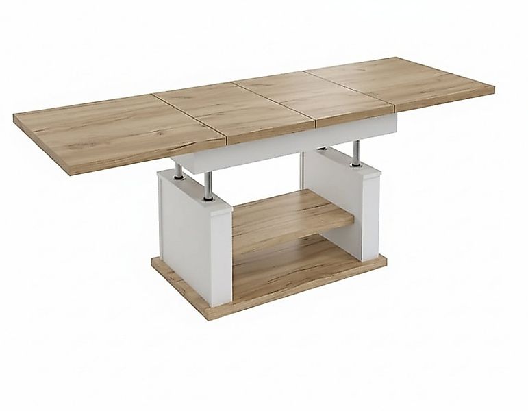 designimpex Couchtisch DA-666 Couchtisch höhenverstellbar ausziehbar Esstis günstig online kaufen