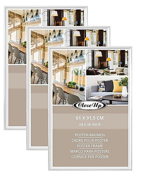 Close Up Bilderrahmen Posterrahmen 61 x 91,5cm Weiß, 3-er Set günstig online kaufen