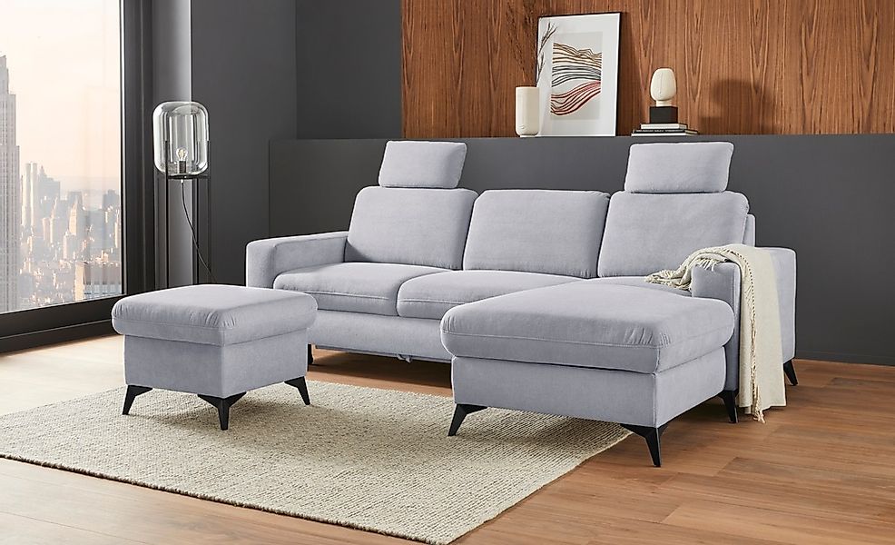 PLACES OF STYLE Ecksofa "Lolland L-Form" Wahlweise mit Bettfunktion und Bet günstig online kaufen