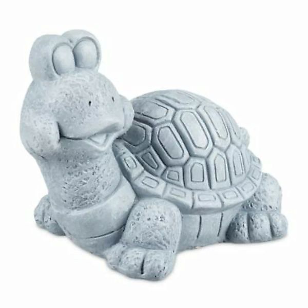 relaxdays Schildkröte Gartenfigur in Grau grau günstig online kaufen