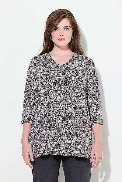 Ulla Popken Longsleeve Shirt Blüten A-Linie günstig online kaufen
