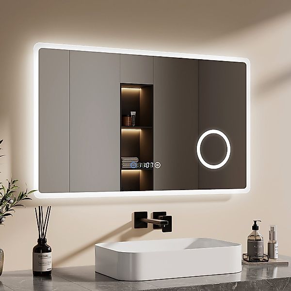 EMKE Badspiegel mit Beleuchtung LED Wandspiegel günstig online kaufen