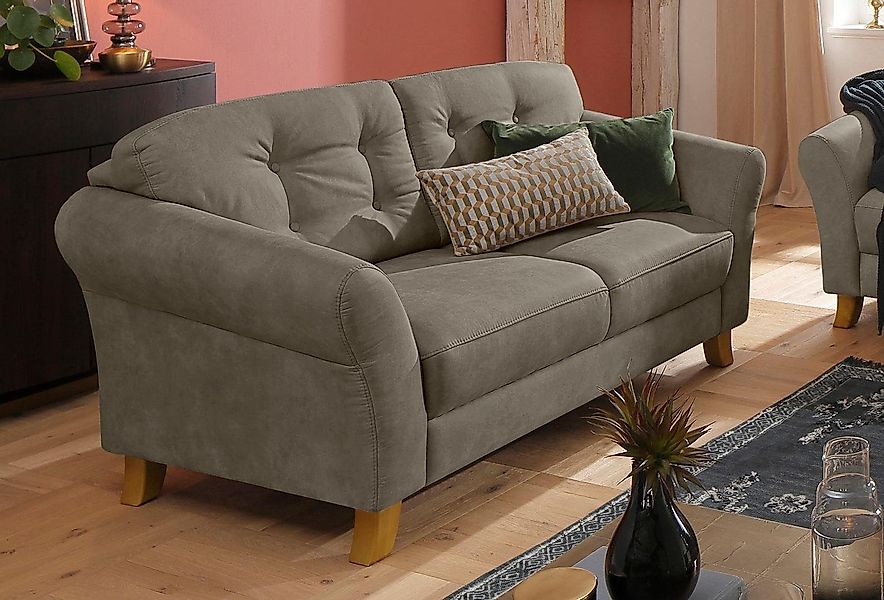 Home affaire 3-Sitzer "Trondheim" mit Federkern, Knopfheftung im Rücken günstig online kaufen