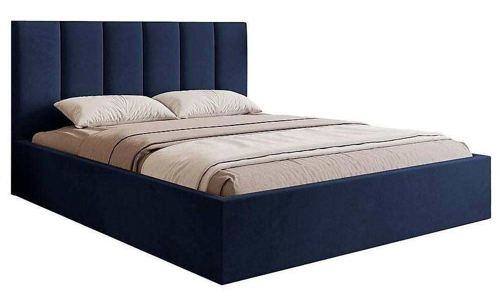 NADUVI Collection | Bettgestell Carolina mit Staufach Samt 160x200 günstig online kaufen