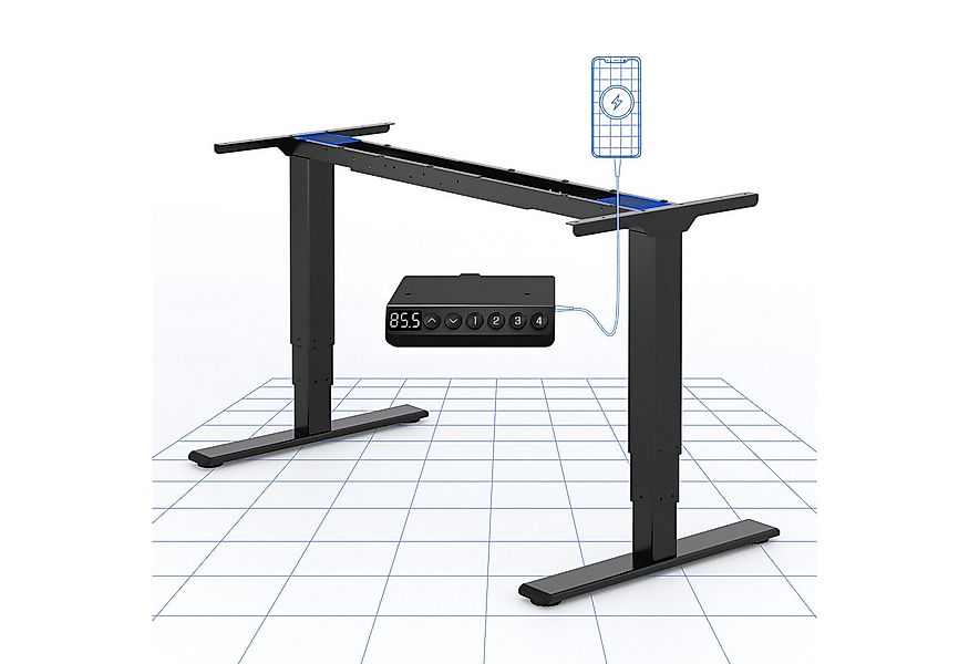 FLEXISPOT Schreibtisch Elektrisch höhenverstellbares Tischgestell (EC5 Seri günstig online kaufen