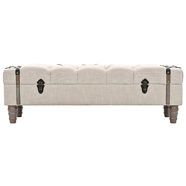 vidaXL Aufbewahrungsbank Massivholz und Stahl 111 x 34 x 37 cm günstig online kaufen