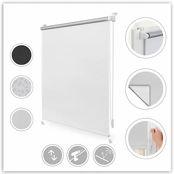 LICHTBLICK ORIGINAL Seitenzugrollo »Verdunkelungsrollo Thermo-Rollo Klemmfi günstig online kaufen