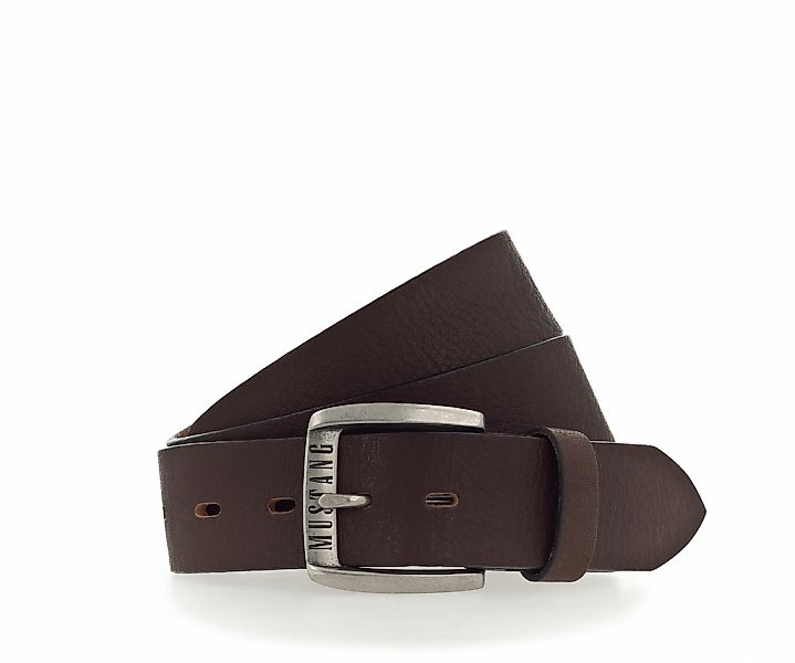 MUSTANG Ledergürtel, Genarbtes Vollleder mit Glanz, 4 cm günstig online kaufen