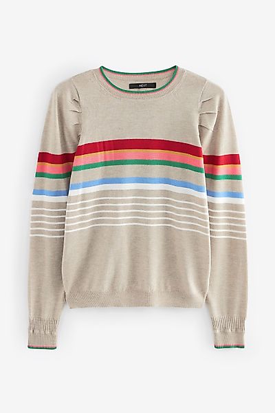 Next Rundhalspullover Langärmeliger Rundhalspullover mit Muster günstig online kaufen