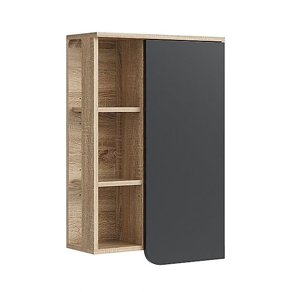 Vicco Badschrank Karen Sonoma/Anthrazit 50 x 75 cm mit Tür und Offenen Fäch günstig online kaufen